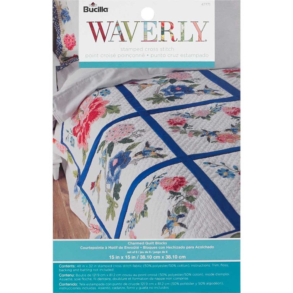 ISO: Bucilla Waverly Charmed Collection Stamped Quilt Blocks - 47771